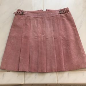 CLOTHES Light Pink Suede Skirt